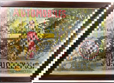 FRAMED HOLLEY & CO AUTOMOBILES ADVERTISEMENT