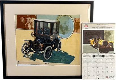 FRAMED T. HOYNE ORIGINAL FRANKLIN BROUGHAM