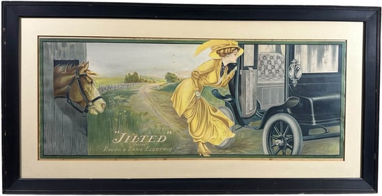 FRAMED JILTED RAUCH & LANG ELECTRIC LITHO PRINT