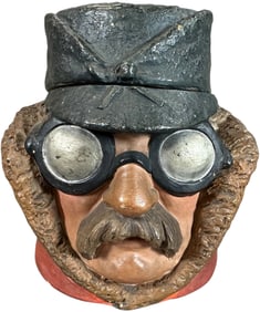 WINTER RACER CERAMIC TOBACCO JAR