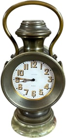 HEADLAMP CLOCK WITH COMPASS TOP