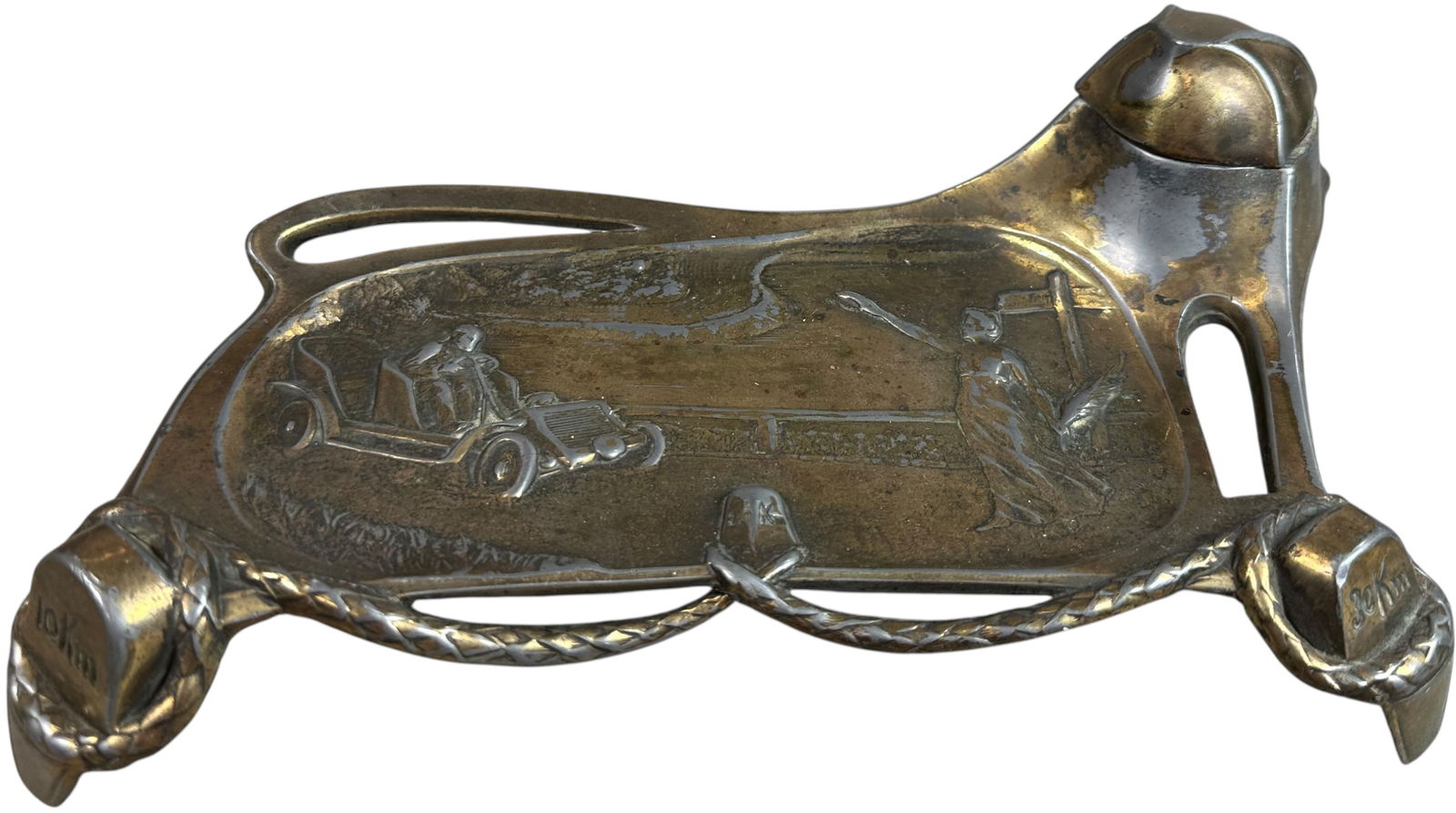 AUTOMOTIVE THEME PEN & INKWELL DESK PIECE (1 of 5)