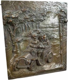BRONZE AUTOMOTIVE THEME DESK PLAQUE