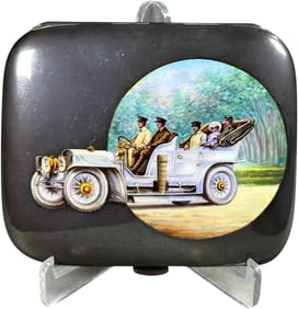 ENAMELED AUTOMOTIVE THEME CIGARETTE CASE