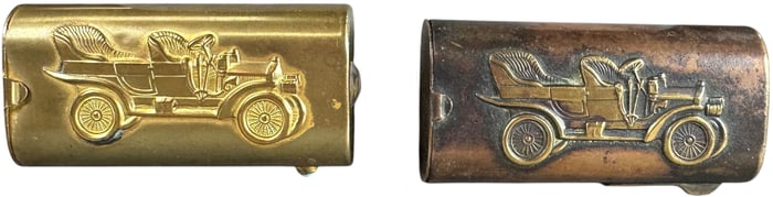 TWO AUTOMOTIVE THEME POCKET FLASHLIGHTS