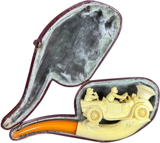 MEERSCHAUM CASED AUTOMOTIVE THEME PIPE