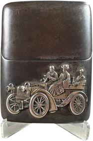 EMBOSSED AUTOMOTIVE THEME CIGARETTE CASE