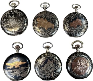 TRANSPORTATION THEME POCKET WATCHES
