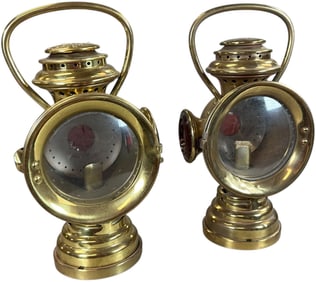 PAIR OF NEVER OUT SAFETY CAR LAMPS