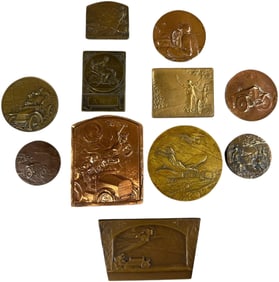 GROUPING OF EARLY TRANSPORTATION BRONZE AWARDS