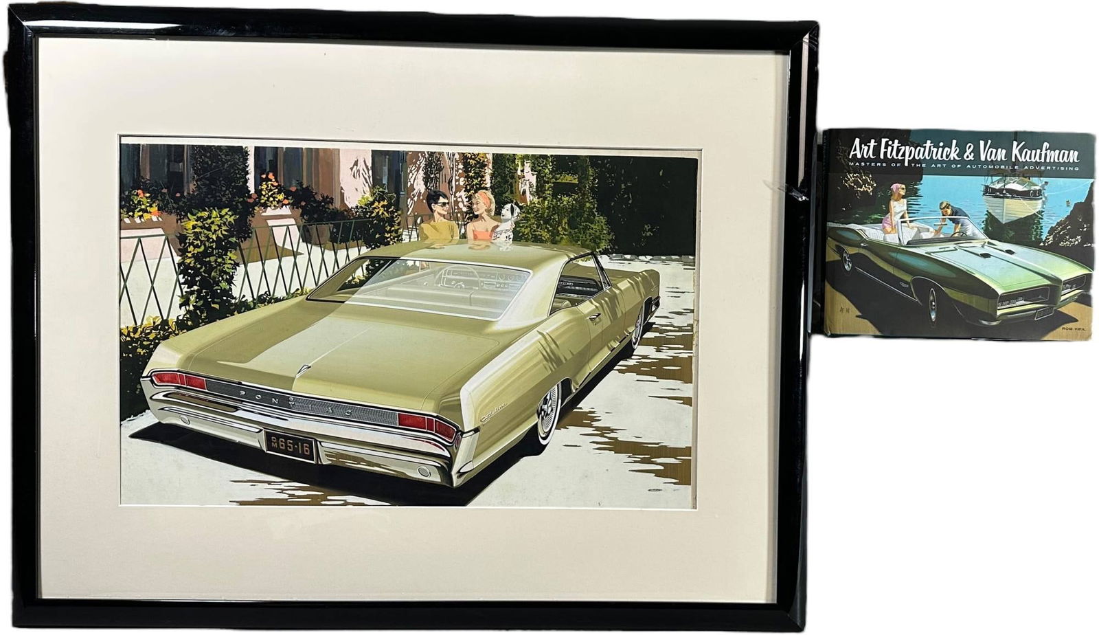FRAMED 1965 PONTIAC BY ART FITZPATRICK W/ BOOK (1 of 6)