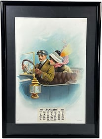 HAYES JANUARY 1915 AUTOMOTIVE CALENDAR PAGE