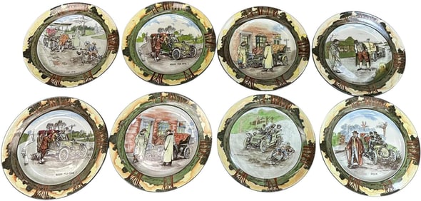 EIGHT ROYAL DOULTON AUTOMOTIVE PLATES
