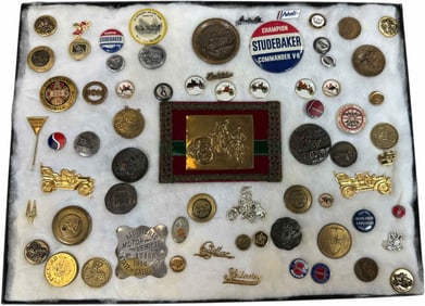 CASE OF AUTOMOBILE PINBACK BUTTONS