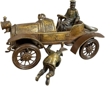 SMALL BRONZE AUTOMOBILE DECORATIVE DESK