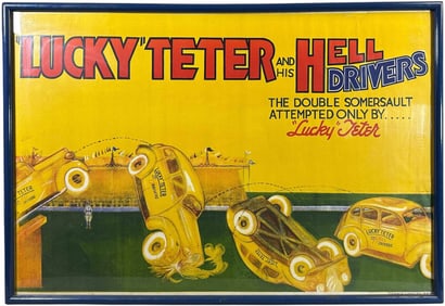 LUCKY TETER & HELL DRIVERS POSTER