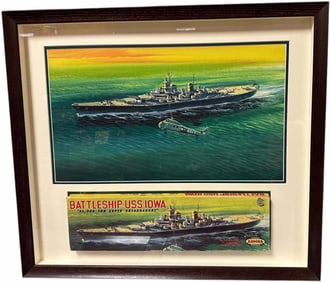 AURORA MODELS ORIGINAL ARTWORK USS IOWA