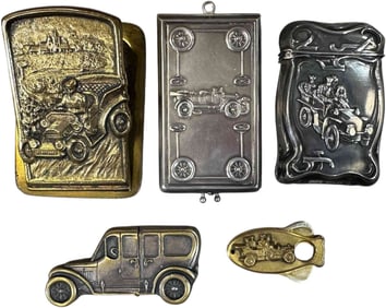 AUTOMOTIVE MATCH SAFES W/ CARD HOLDER & PAPER