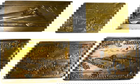 FOUR BRONZE AUTOMOBILE PAPERWEIGHTS