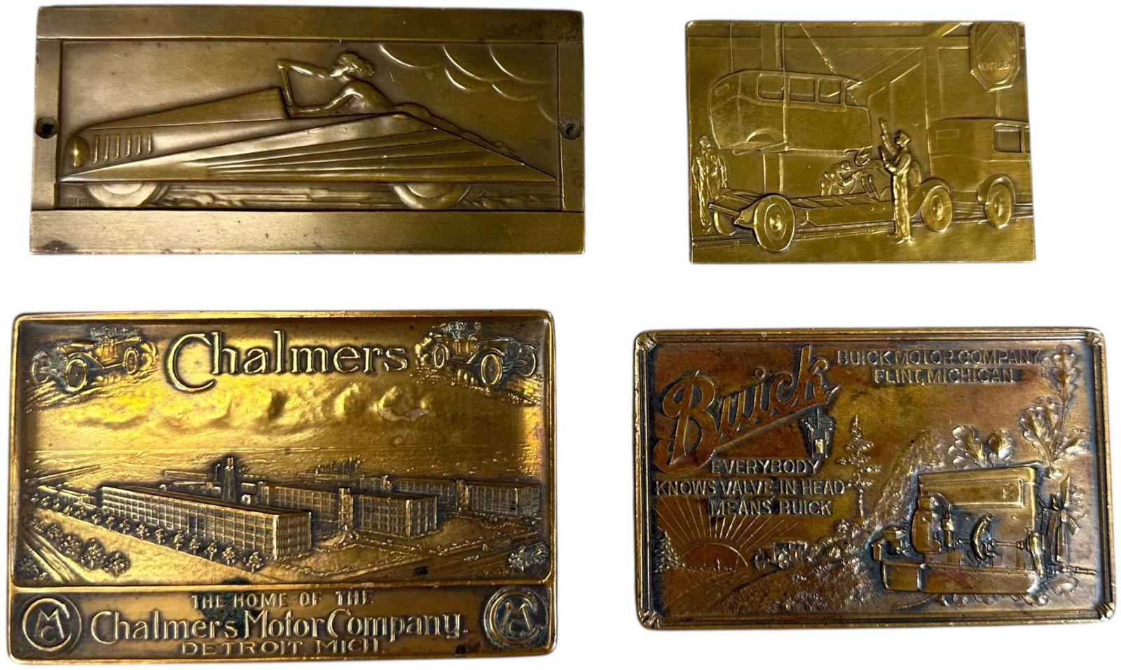FOUR BRONZE AUTOMOBILE PAPERWEIGHTS (1 of 3)