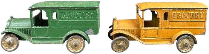 TWO TOOTSIETOY ADVERTISING FEDERAL VANS