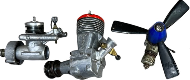 THREE GLOW POWERED MODEL ENGINES