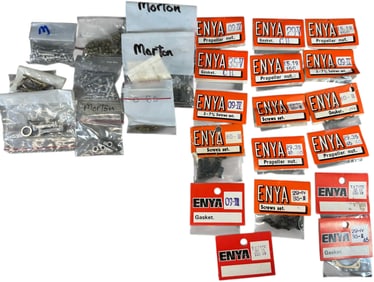 MORTON & ENYA MODEL PLANE ENGINE SCREWS