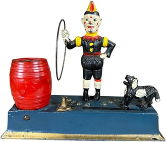 HUBLEY TRICK DOG MECHANICAL BANK