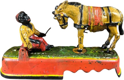 SPISE A MULE MECHANICAL BANK - BENCH