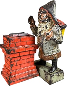 SANTA AT CHIMNEY MECHANICAL BANK