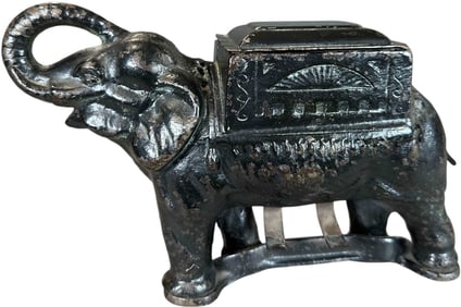 CAST IRON ELEPHANT CIGARETTE DISPENSER