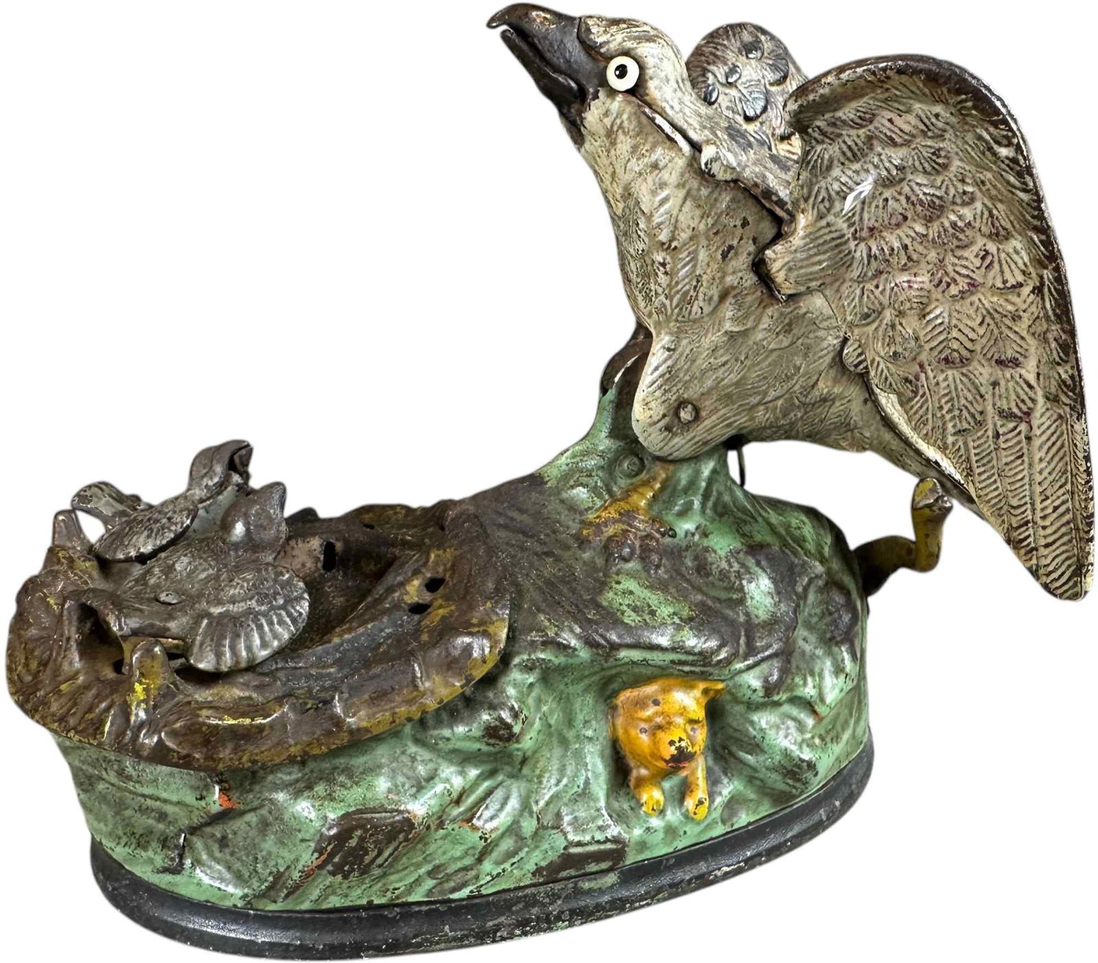 EAGLE & EAGLETTS MECHANICAL BANK (1 of 8)