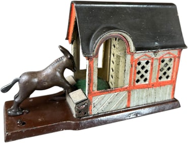 MULE ENTERING BARN MECHANICAL BANK
