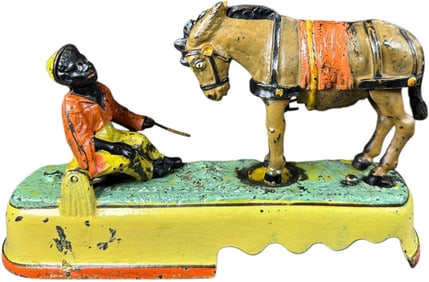 SPISE A MULE MECHANICAL BANK - BENCH