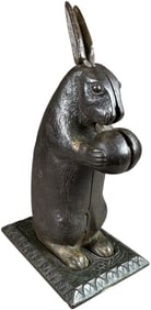 LARGE RABBIT STANDING MECHANICAL BANK