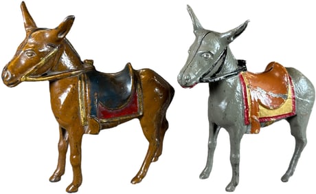 LARGE DONKEY W/ SADDLE STILL BANKS