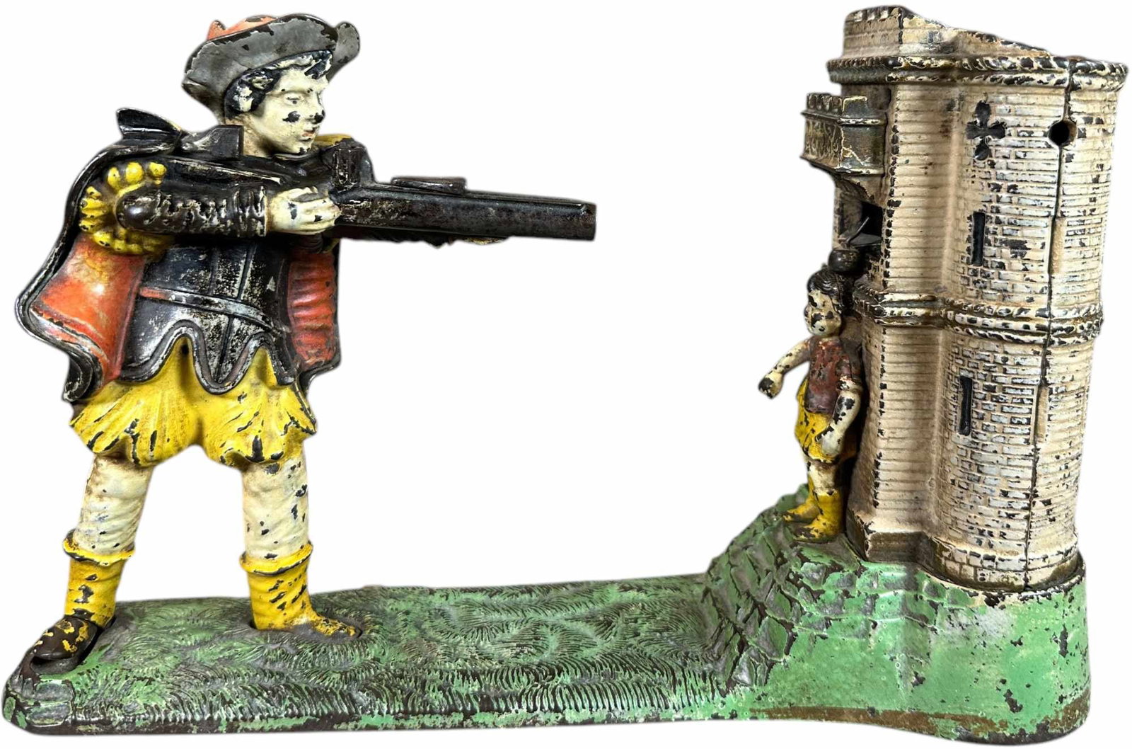 WILLIAM TELL MECHANICAL BANK: 188. WILLIAM TELL MECHANICAL BANK | J&E Stevens Co. | 10.5" l. | (Very Good Condition) | $150 - $300