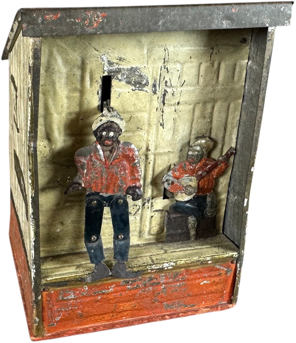 WEEDENS PLANTATION MECHANICAL BANK: 204. WEEDENS PLANTATION MECHANICAL BANK | Weedens | 5.5" h. | In working (Very Good Condition) | $300 - $600