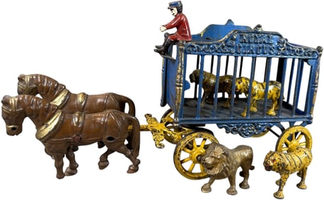 HUBLEY ROYAL CIRCUS TIGER CAGE WAGON