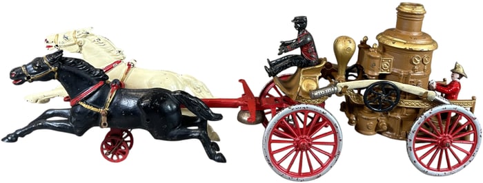 LARGE DENT HORSE DRAWN FIRE PUMPER