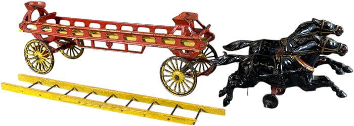 SMALL WILKINS HORSE DRAWN LADDER WAGON