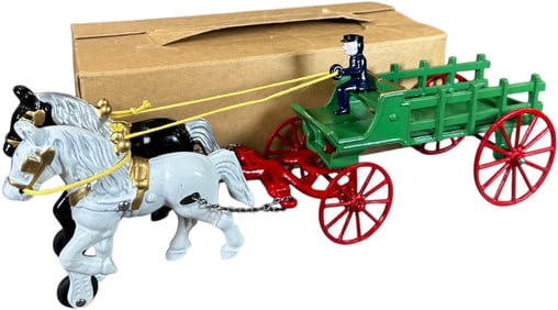 BOXED KENTON HORSE DRAWN STAKE WAGON