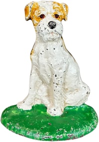 HUBLEY WIREHAIRED FOX TERRIER DOORSTOP