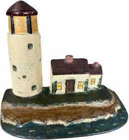 LIGHTHOUSE WITH KEEPERS HOUSE DOORSTOP