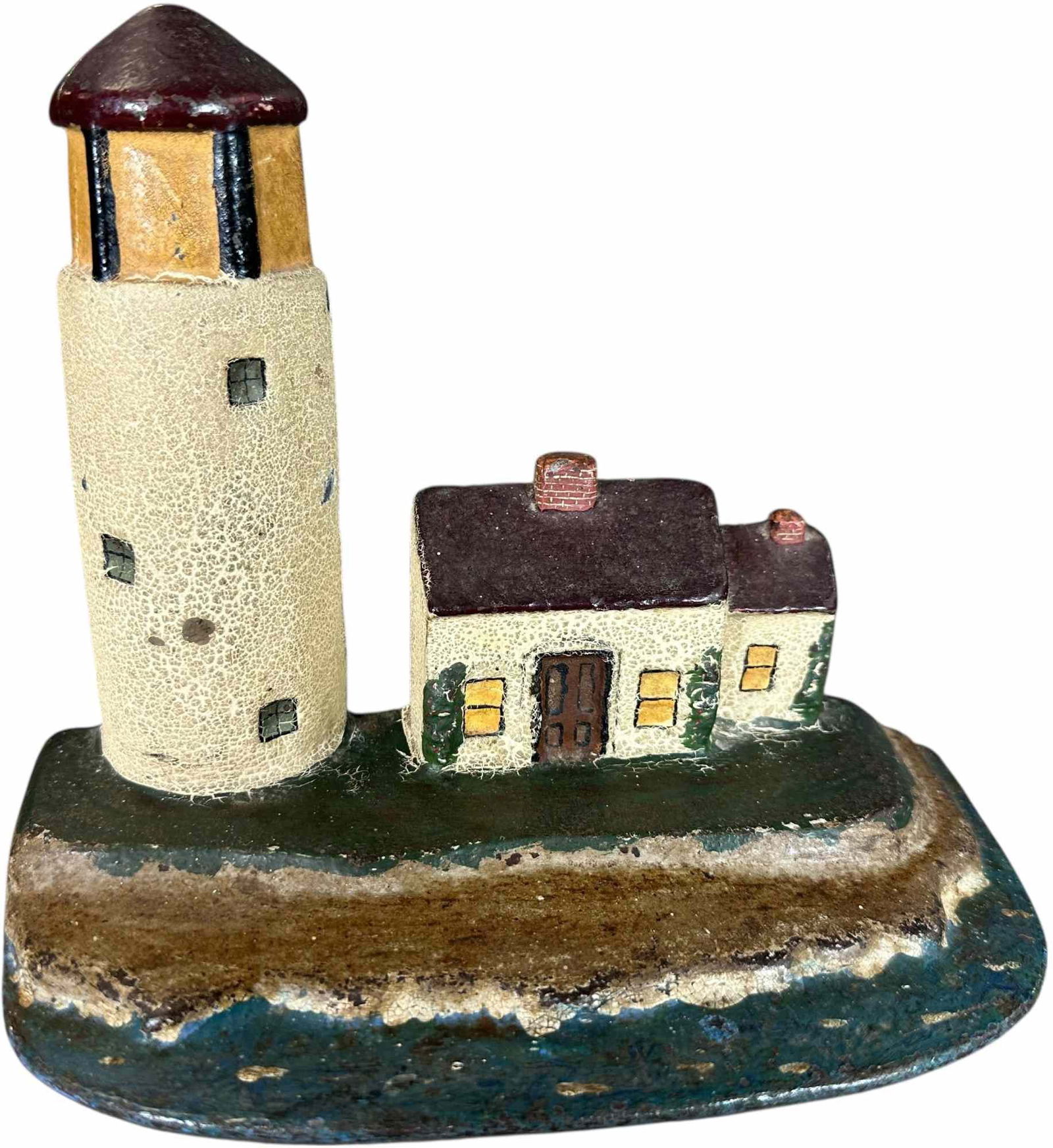 LIGHTHOUSE WITH KEEPERS HOUSE DOORSTOP (1 of 3)
