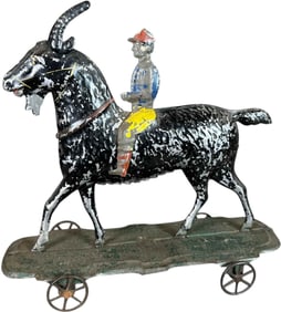 LARGE ALTHOF BERGMANN BOY RIDING GOAT