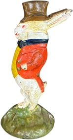 RABBIT WITH TOP HAT DOORSTOP