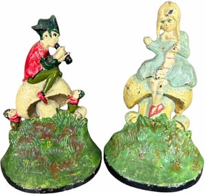 PIED PIPER AND LITTLE MISS MUFFET DOORSTOPS
