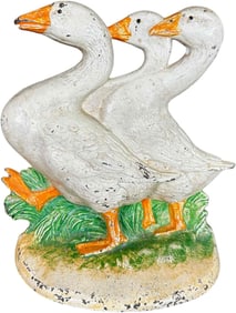 HUBLEY THREE GEESE DOORSTOP
