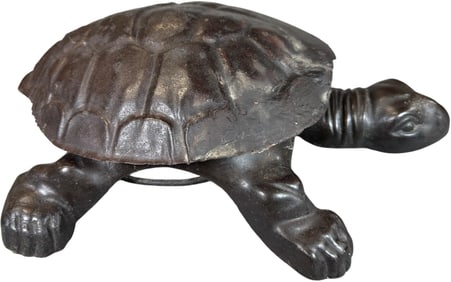 CAST IRON TURTLE SPITTOON
